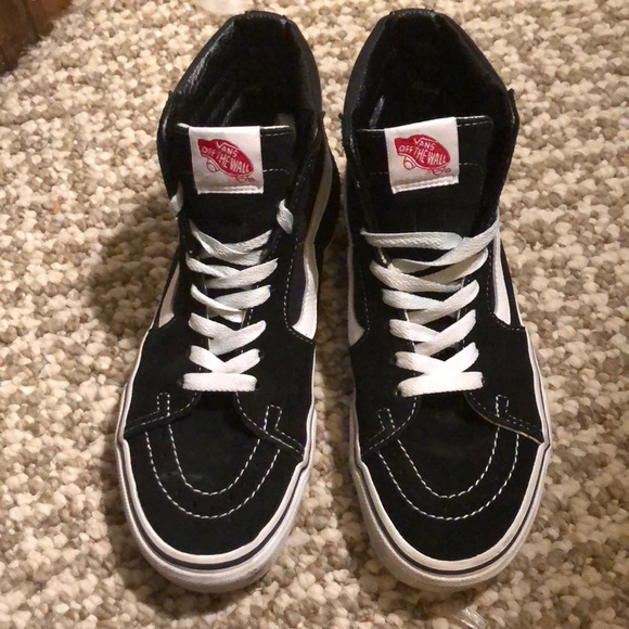womens black vans size 8